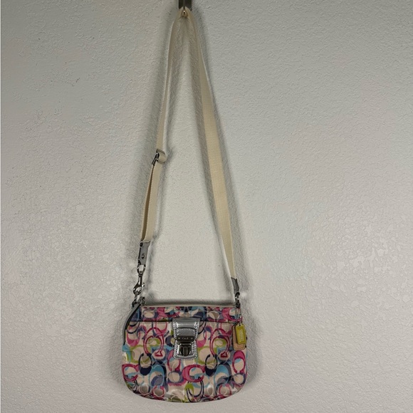 Coach Pop Ikat Swingpack Crossbody Multicolor Signature C All Over Print Travel - Picture 1 of 13